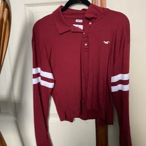 Women’s Hollister polo long sleeve- M